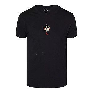 Camiseta Reserva Estampada Flamengo 130 Anos Masculino Preto