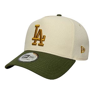 Boné New Era 940 A-Frame Los Angeles Dodgers Patch Bege