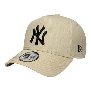 Boné New Era 940 A-Frame New York Yankees Side Patch Bege