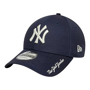 Boné New Era 940 New York Yankees Visor Script Azul Marinho