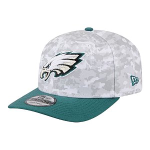 Boné New Era 970 Philadelphia Eagles Salute to Service Cinza