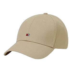 Boné Tommy Hilfiger Th Flag Cotton 6 Panel Caqui