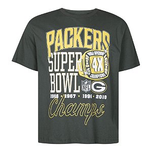 Camiseta Oversize New Era Green Bay Packers NFL SB Champs
