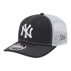 Boné New Era 970SS New York Yankees Trucker Cinza Escuro