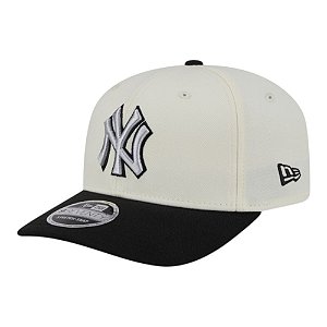 Boné New Era 970 New York Yankees Two-Tone Chrome Off White
