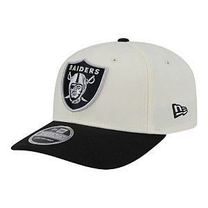 Boné New Era 970 Las Vegas Raiders Two-Tone Chrome Off White