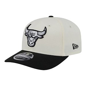 Boné New Era 970 Chicago Bulls Two-Tone Chrome Off White