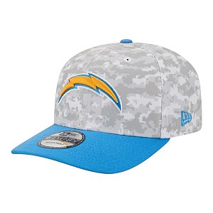 Boné New Era 970 Los Angeles Chargers Salute Service Cinza