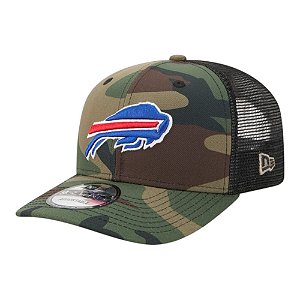 Boné New Era 970 Buffalo Bills Trucker Salute Service Verde