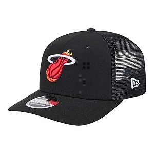 Boné New Era 970ss Miami Heat Hardwood Preto Masculino
