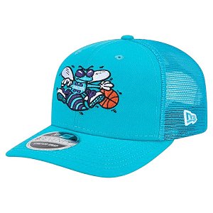 Boné New Era 970ss Charlotte Hornets Hardwood Trucker Azul