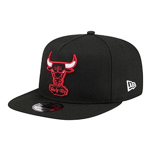 Boné New Era 950 A-Frame Chicago Bulls Hardwood Preto