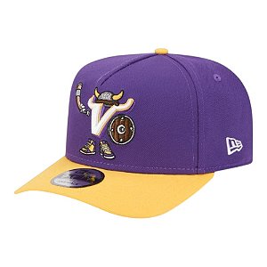 Boné New Era 950 A-Frame Minnesota Vikings Cartoon Roxo