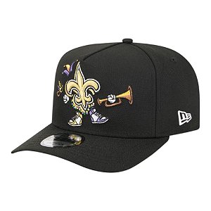 Boné New Era 950 A-Frame New Orleans Saints Cartoon Preto