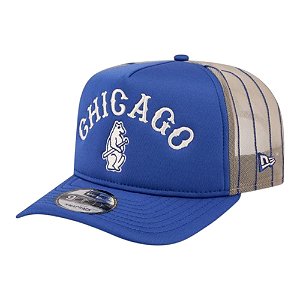 Boné New Era 950 A-Frame Chicago Cubs Arched Trucker Azul