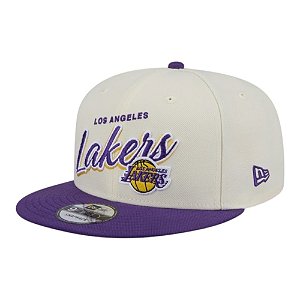 Boné New Era 950 Los Angeles Lakers 2Tone Script Off White