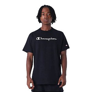 Camiseta Champion Malhão Heritage Script Rust Preto