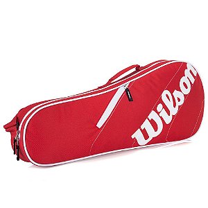 Raqueteira Wilson Esportiva Advantage Team 3 Pack Vermelho/Branco