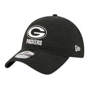 Boné New Era 920 Green Bay Packers Stamp Preto Masculino