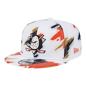 Boné New Era 950 Anaheim Ducks Paint NHL Branco Masculino