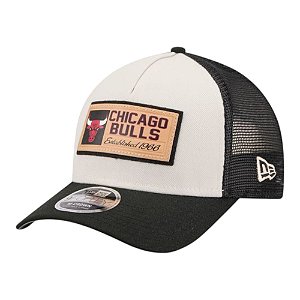 Boné New Era 940MC 2T Text Chicago Bulls Preto Masculino