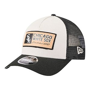 Boné New Era 940MC Chicago White Sox Text Preto Masculino