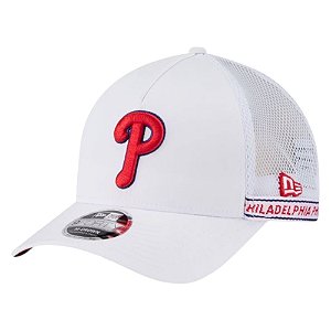 Boné New Era 940MC A-Frame Philadelphia Phillies Tape Branco
