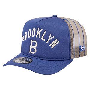 Boné New Era 940 Brooklyn Dodgers Arched Trucker Azul
