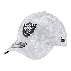 Boné New Era 3930 Las Vegas Raiders Salute Service 25 Cinza