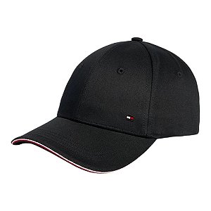 Boné Tommy Hilfiger Corporate Cotton 6 Panel Masculino Preto