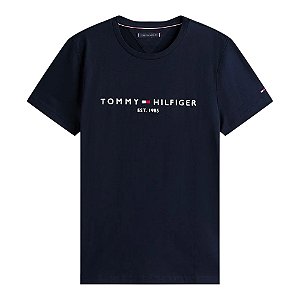 Camiseta Tommy Hilfiger Core Logo Tee Masculino Azul Marinho
