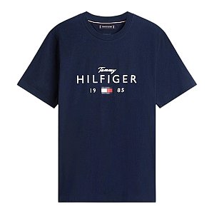 Camiseta Tommy Hilfiger Brand Love Big Tee Azul Marinho