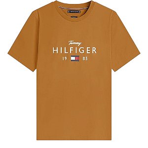 Camiseta Tommy Hilfiger Brand Love Big Tee Masculino Marrom