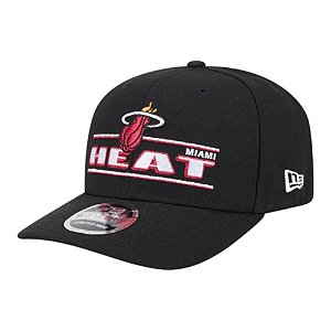 Boné New Era 970ss Miami Heat Stated Preto Masculino