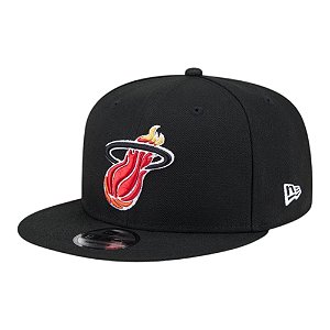 Boné New Era 950 Miami Heat Hardwood Preto Masculino