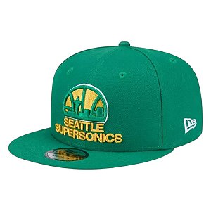 Boné New Era 950 Seattle Supersonics Hardwood Verde