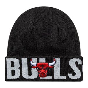 Gorro New Era Chicago Bulls Wordmark Beanie Masculino Preto