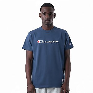 Camiseta Champion Malhão Pes Logo Embroidery Azul