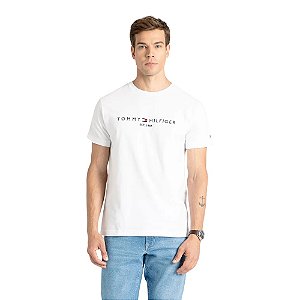 Camiseta Tommy Hilfiger Core Tommy Logo Tee Branca Masculina