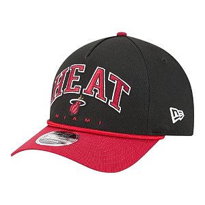 Boné New Era 940mc A-Frame Miami Heat Preto
