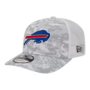 Boné New Era 970 Buffalo Bills Salute Service Cinza