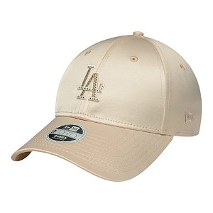 Boné New Era 940 Los Angeles Dodgers Satin Rhinestone Bege