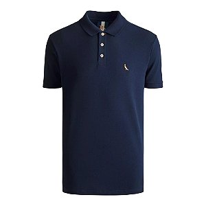Camisa Polo Reserva Piquet Basica Masculino Azul Marinho