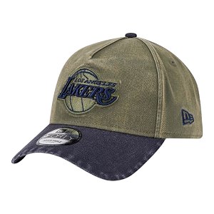 Boné New Era 940 A-Frame Los Angeles Lakers Verde Oliva