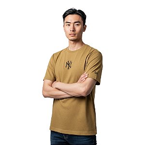 Camiseta New Era Basica New York Yankees Exclusivo Caqui