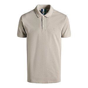 Camisa Polo Reserva Piquet Classica Masculino Bege