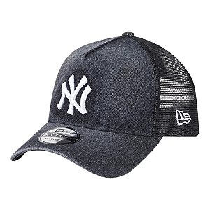 Boné New Era 940 A-Frame New York Yankees Trucker Preto