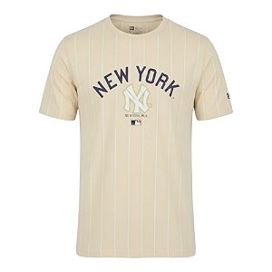 Camiseta New Era Core New York Yankees Masculino Bege
