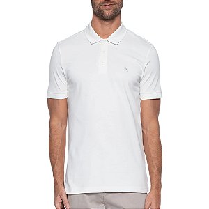 Camisa Polo Reserva Regular Piquet Branco Masculino