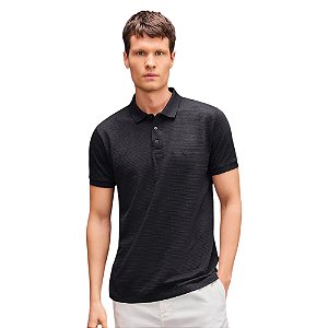 Camisa Polo Reserva Regular Seattle Masculino Preto
